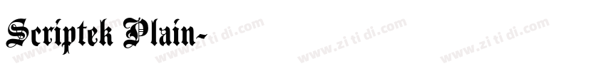 Scriptek Plain字体转换